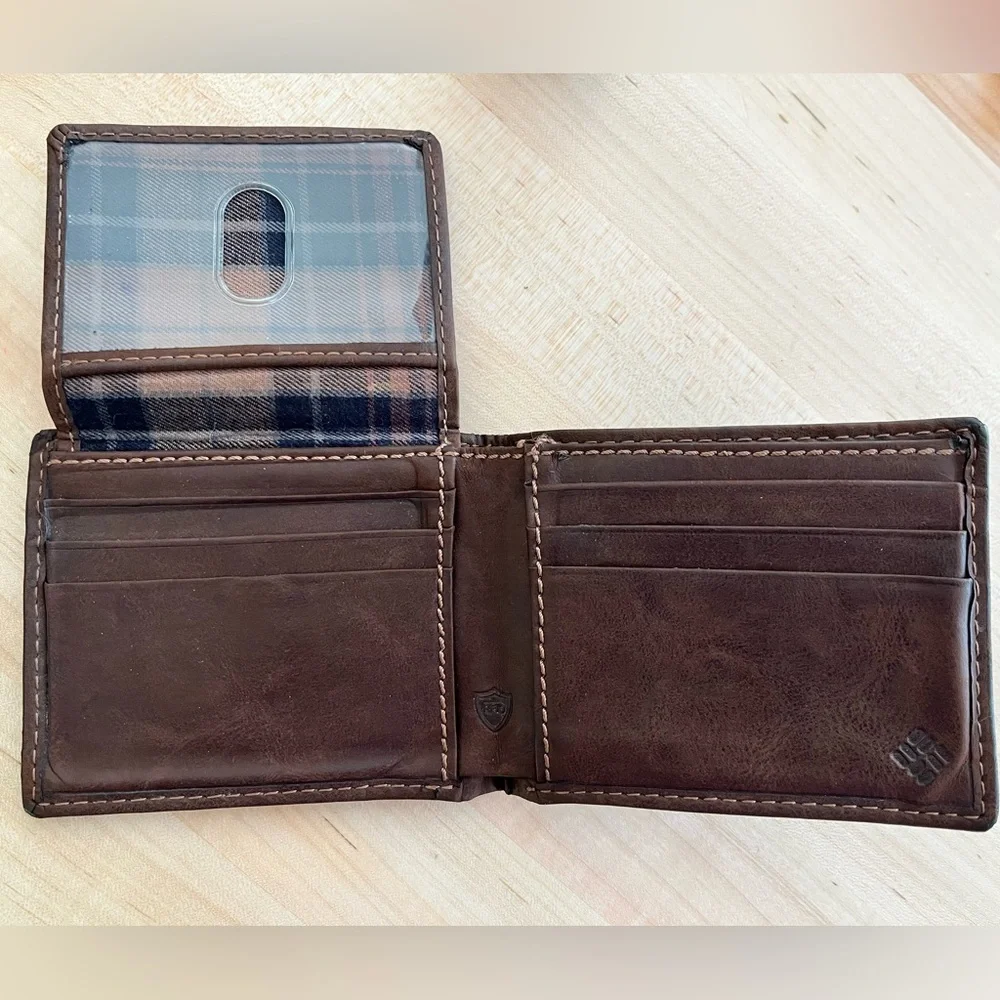 Columbia Dark Brown Leather Wallet